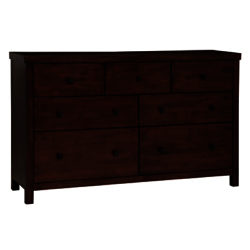 Willis & Gambier Kerala Low Wide 7 Drawer Chest, Rich Cherry